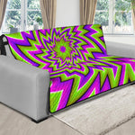 Green Big Bang Moving Optical Illusion Futon Protector