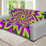 Green Big Bang Moving Optical Illusion Futon Protector