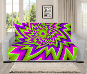 Green Big Bang Moving Optical Illusion Futon Protector