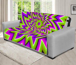 Green Big Bang Moving Optical Illusion Futon Protector