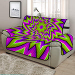 Green Big Bang Moving Optical Illusion Half Sofa Protector