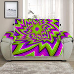 Green Big Bang Moving Optical Illusion Half Sofa Protector