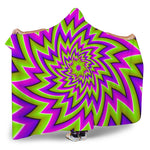 Green Big Bang Moving Optical Illusion Hooded Blanket