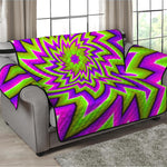 Green Big Bang Moving Optical Illusion Loveseat Protector