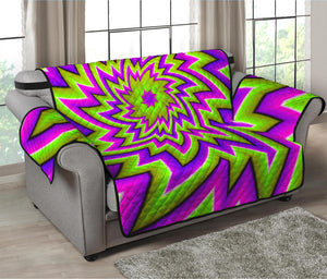 Green Big Bang Moving Optical Illusion Loveseat Protector