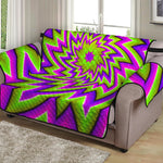 Green Big Bang Moving Optical Illusion Loveseat Protector