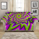 Green Big Bang Moving Optical Illusion Loveseat Protector