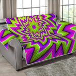 Green Big Bang Moving Optical Illusion Loveseat Protector