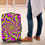 Green Big Bang Moving Optical Illusion Luggage Cover GearFrost