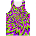 Green Big Bang Moving Optical Illusion Men's Tank Top
