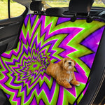 Green Big Bang Moving Optical Illusion Pet Car Back Seat Cover