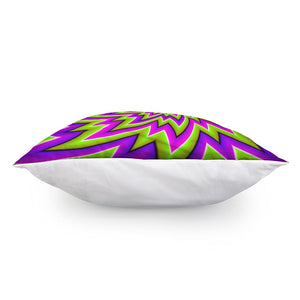 Green Big Bang Moving Optical Illusion Pillow Cover
