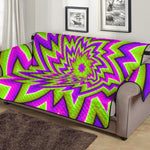 Green Big Bang Moving Optical Illusion Sofa Protector