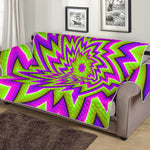 Green Big Bang Moving Optical Illusion Sofa Protector