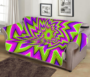 Green Big Bang Moving Optical Illusion Sofa Protector