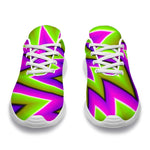 Green Big Bang Moving Optical Illusion Sport Shoes GearFrost