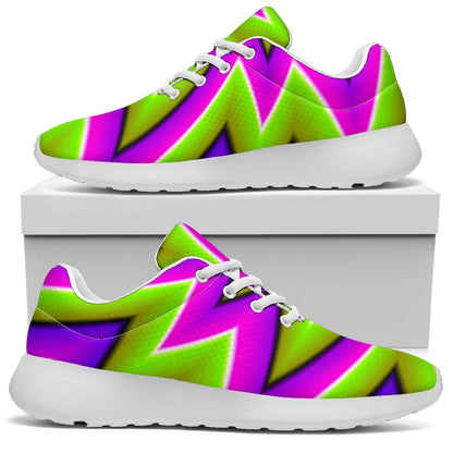 Green Big Bang Moving Optical Illusion Sport Shoes GearFrost