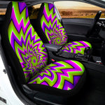 Green Big Bang Moving Optical Illusion Universal Fit Car Seat Covers