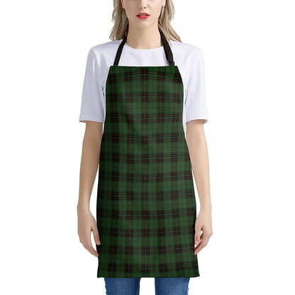 Green Black And Red Tartan Pattern Print Apron