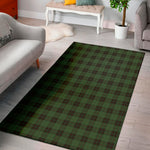 Green Black And Red Tartan Pattern Print Area Rug