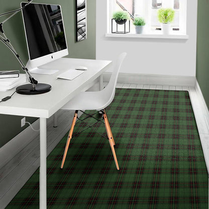 Green Black And Red Tartan Pattern Print Area Rug