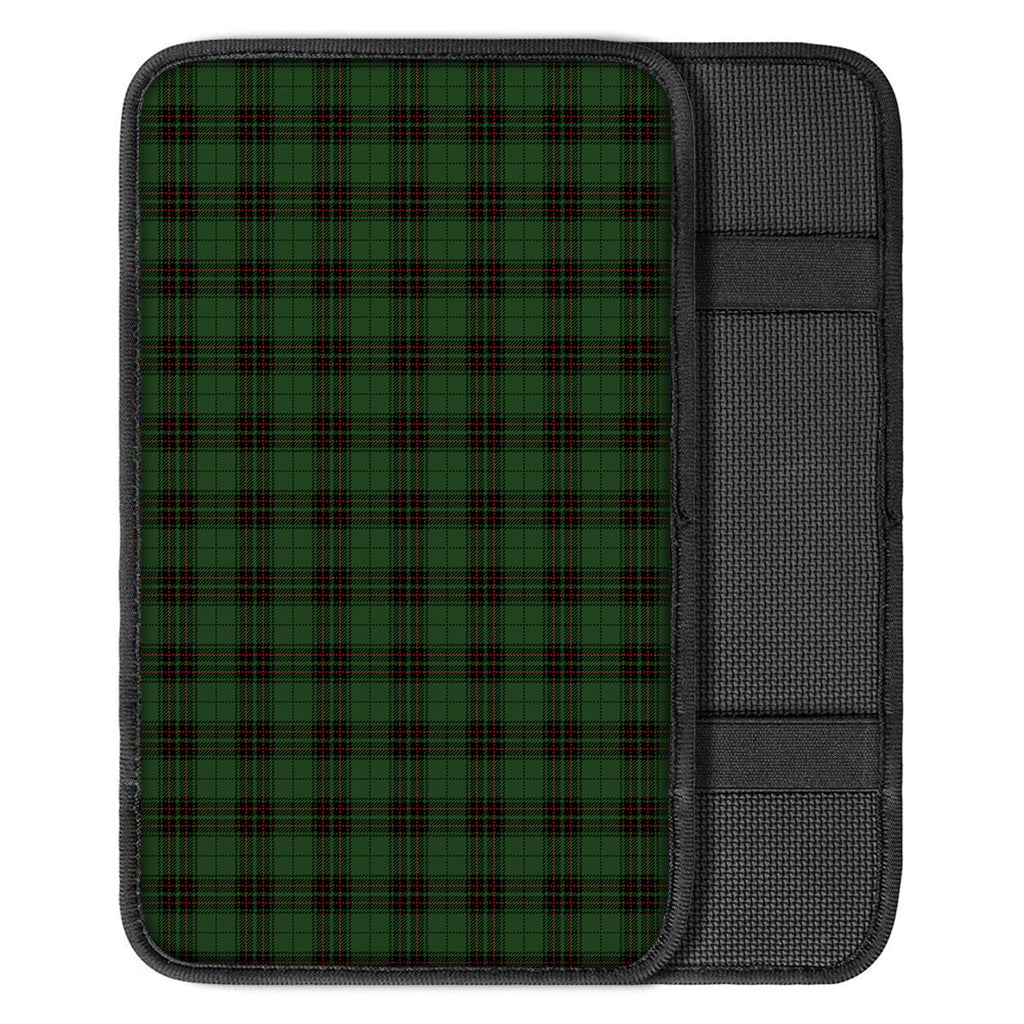 Green Black And Red Tartan Pattern Print Car Center Console Cover