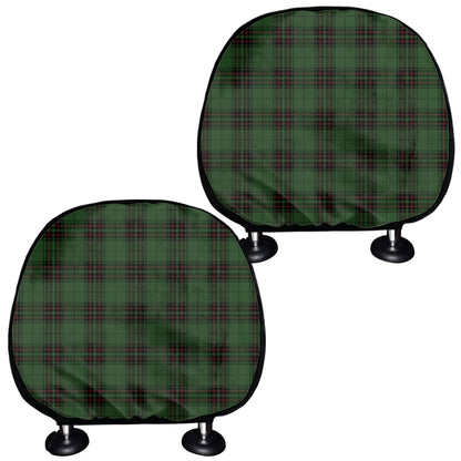 Green Black And Red Tartan Pattern Print Car Headrest Covers