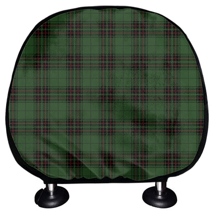Green Black And Red Tartan Pattern Print Car Headrest Covers