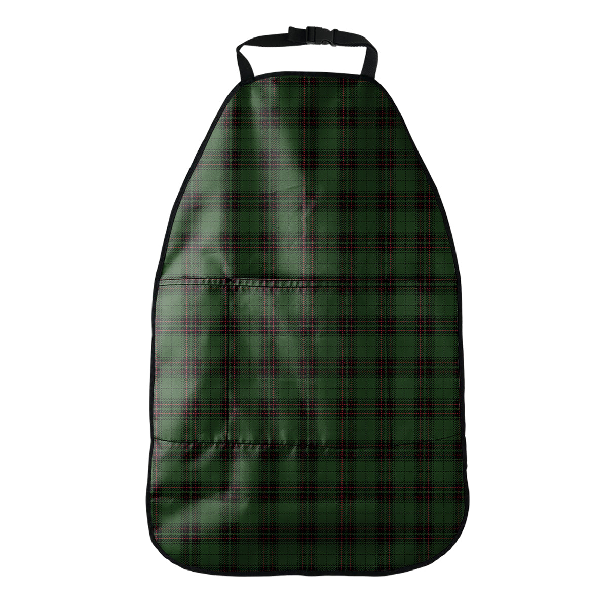 Green Black And Red Tartan Pattern Print Car Seat Organizers