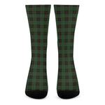 Green Black And Red Tartan Pattern Print Crew Socks