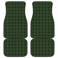 Green Black And Red Tartan Pattern Print Front and Back Car Floor Mats