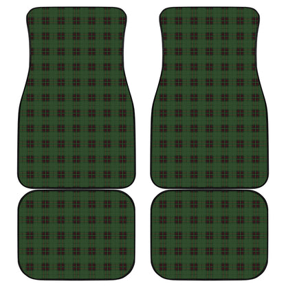 Green Black And Red Tartan Pattern Print Front and Back Car Floor Mats