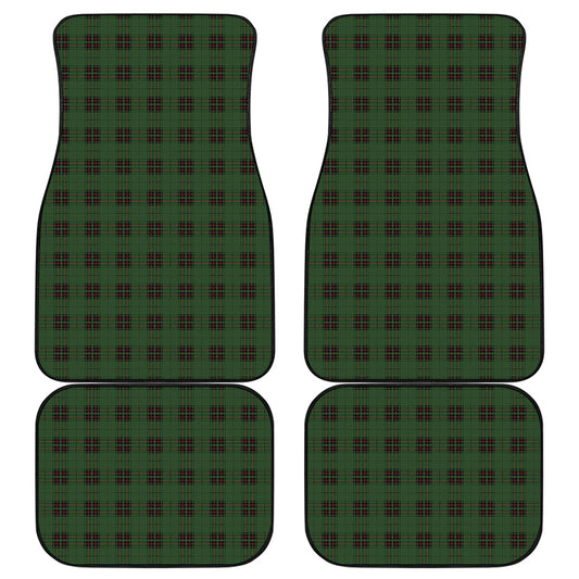 Green Black And Red Tartan Pattern Print Front and Back Car Floor Mats