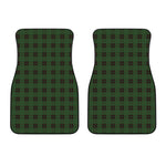 Green Black And Red Tartan Pattern Print Front Car Floor Mats