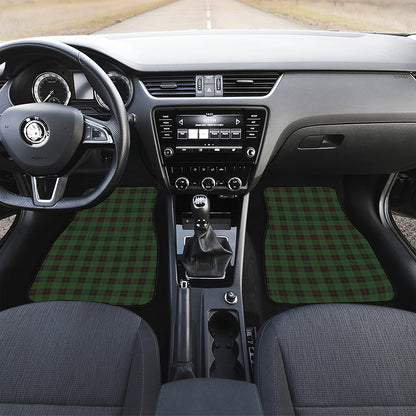 Green Black And Red Tartan Pattern Print Front Car Floor Mats
