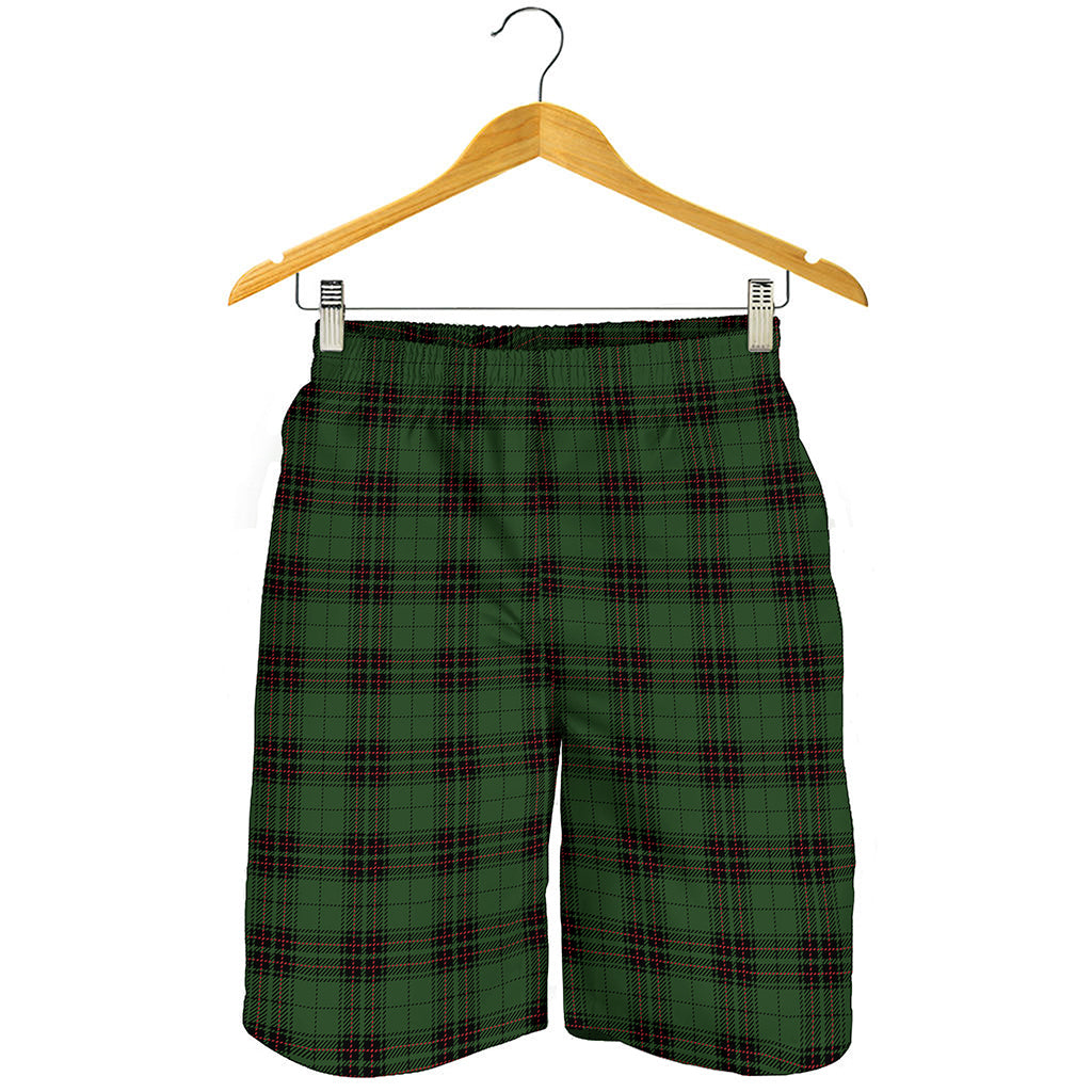 Green Black And Red Tartan Pattern Print Men's Shorts