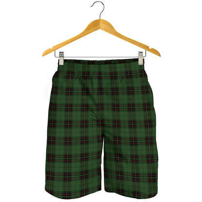 Green Black And Red Tartan Pattern Print Men's Shorts