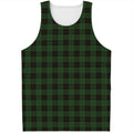 Green Black And Red Tartan Pattern Print Men's Tank Top