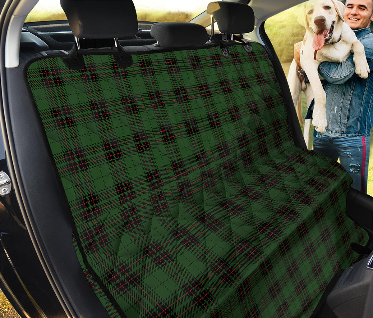 Green Black And Red Tartan Pattern Print Pet Car Back Seat Cover