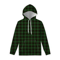 Green Black And Red Tartan Pattern Print Pullover Hoodie