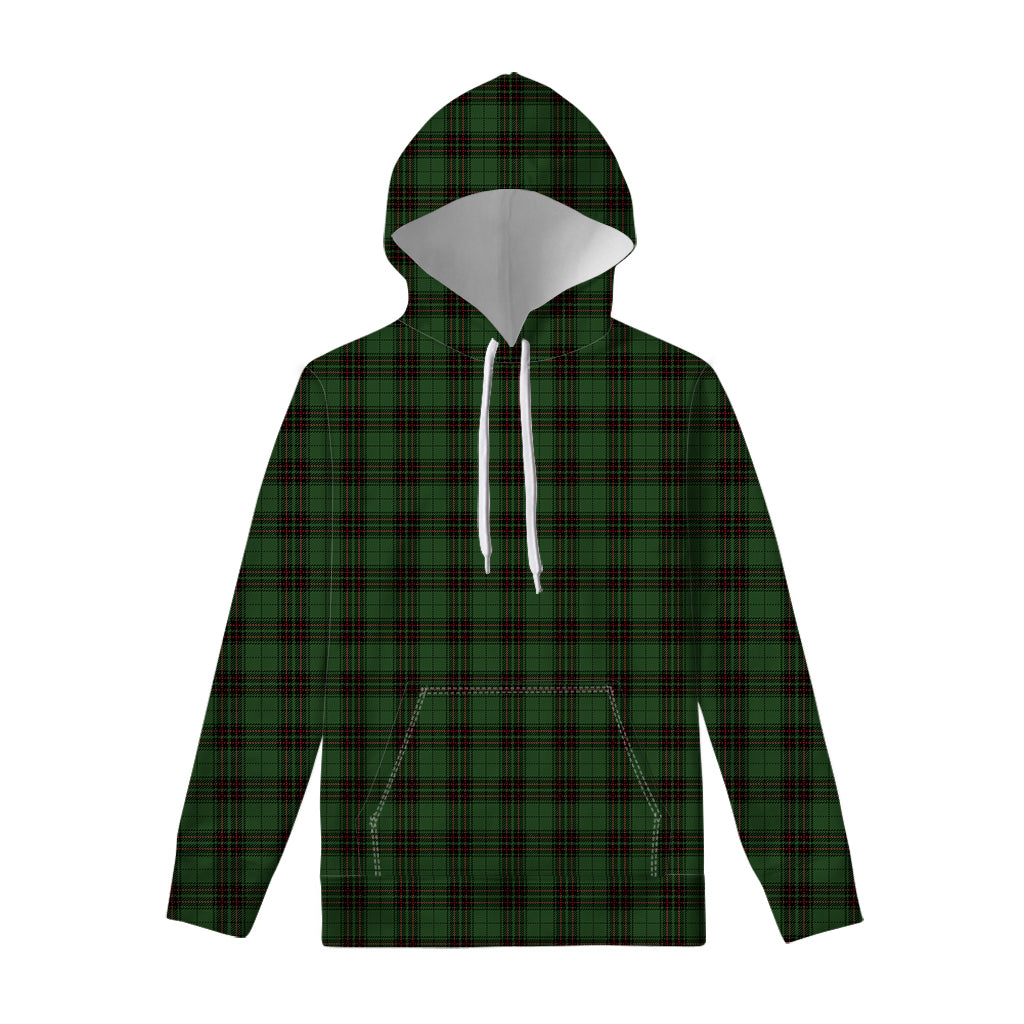 Green Black And Red Tartan Pattern Print Pullover Hoodie