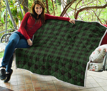 Green Black And Red Tartan Pattern Print Quilt