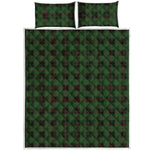 Green Black And Red Tartan Pattern Print Quilt Bed Set