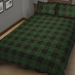 Green Black And Red Tartan Pattern Print Quilt Bed Set