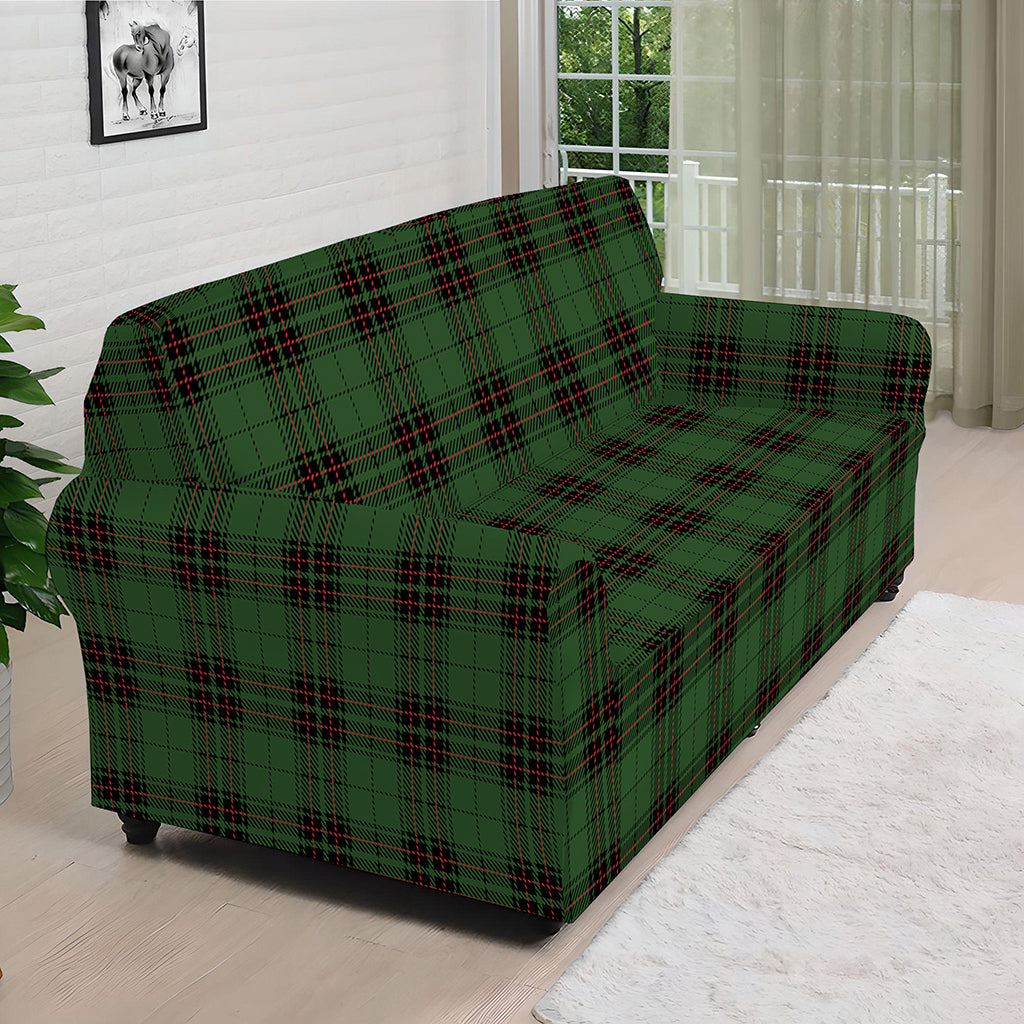 Green Black And Red Tartan Pattern Print Sofa Cover