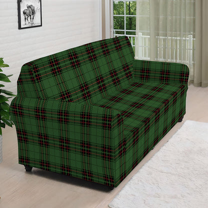 Green Black And Red Tartan Pattern Print Sofa Cover