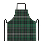 Green Black And White Tartan Print Apron