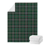 Green Black And White Tartan Print Blanket