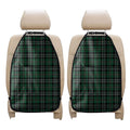 Green Black And White Tartan Print Car Seat Organizers