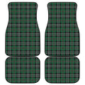 Green Black And White Tartan Print Front and Back Car Floor Mats
